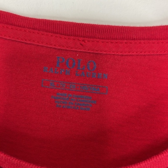 Polo Ralph Lauren Red T-Shirt Embroidered Logo Short Sleeve Crewneck XL *As Is* - Picture 7 of 14